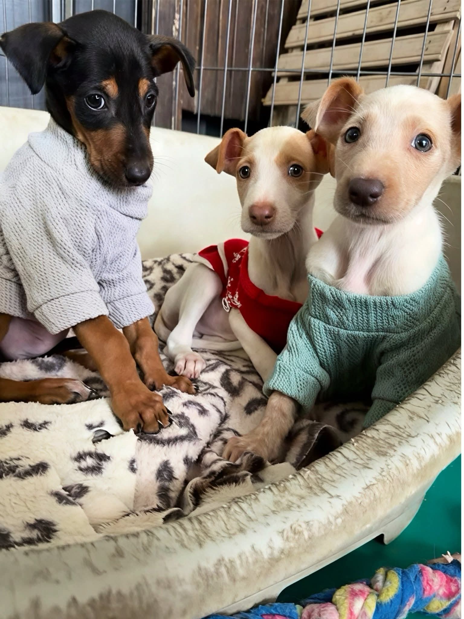 Basil, Beau and Bobby — happily homed